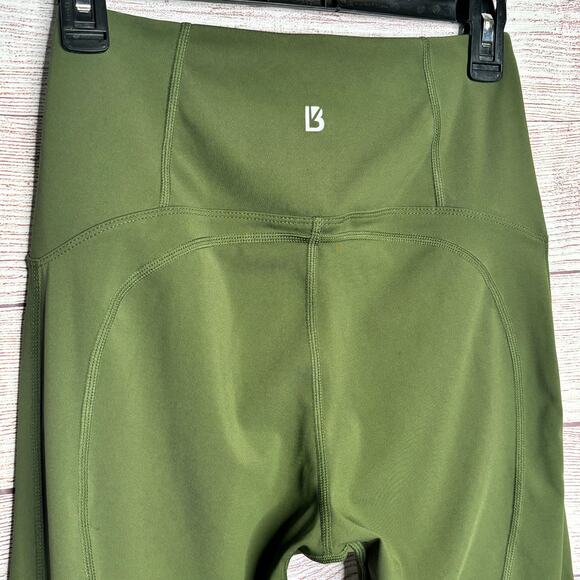 Buff Bunny Ferrari Green Full Length Pocket Wide Waistband Leggings Size Medium - Picture 7 of 7